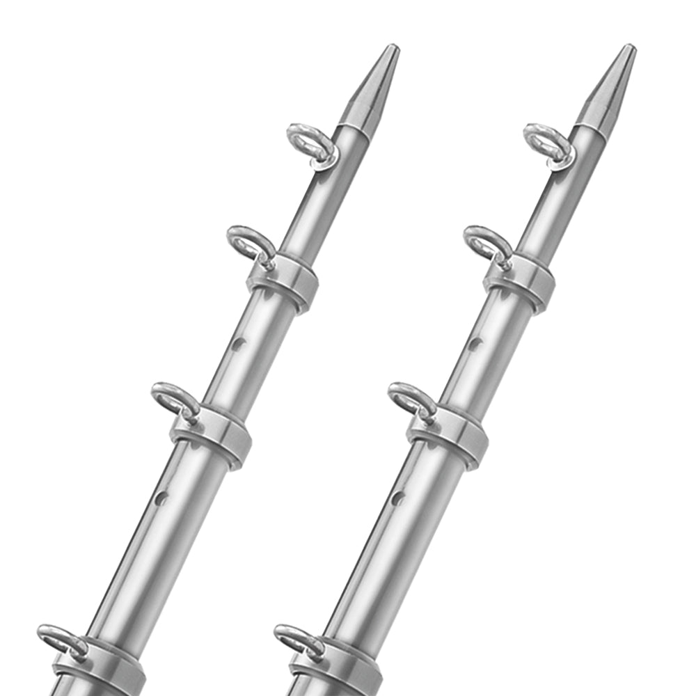 TACO 15 Telescopic Outrigger Poles HD 1-½ - Silver/Silver