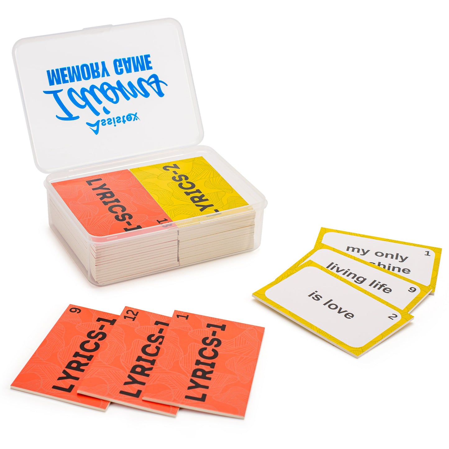 Assistex 2 in 1 Matching Card Memory Games for Seniors –  Lyric and Idiom Matching Card Games for memory loss Dementia Activities for Seniors – Alzheimer's Activities