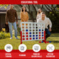 Bolaball 4 in a Row Game - Giant Wooden Outdoor & Indoor Game for Kids & Adults, White, Model 317583