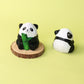 Hand-Carved Wooden Panda Figurine – Cute Handmade Decor with Mini Accessories