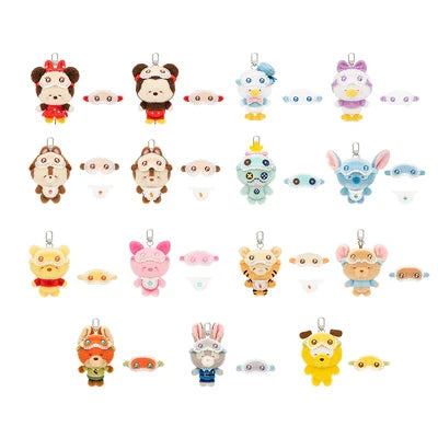 [In Stock] MINISO Disney Squinting Sleepwear Series Plush Keychains Gift Blind Box