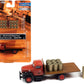1954 Ih R-190 Flatbed Truck Brown And Two 55 Gallon Drum Loads ''Pure Malted Milk'' 1/87 (Ho) Scale Model By Classic Metal Works