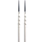 Lees 16.5 Bright Silver Black Spike Telescopic Poles f/Sidewinder