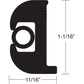 TACO Flex Vinyl Rub Rail Kit - Black w/Black Insert - 50 - 1-1/16