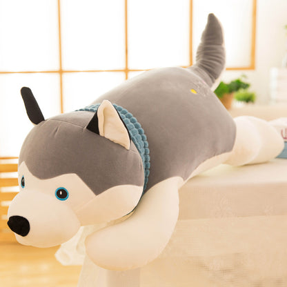 Husky plush toy down cotton pillow doll creative large doll pillow soft husky dog