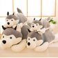 Husky plush toy down cotton pillow doll creative large doll pillow soft husky dog