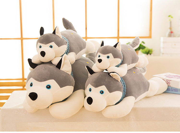 Husky plush toy down cotton pillow doll creative large doll pillow soft husky dog
