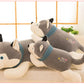 Husky plush toy down cotton pillow doll creative large doll pillow soft husky dog