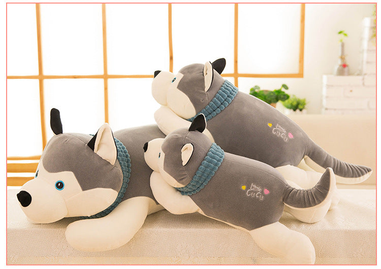 Husky plush toy down cotton pillow doll creative large doll pillow soft husky dog