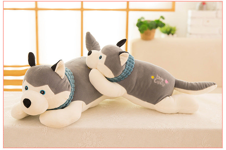Husky plush toy down cotton pillow doll creative large doll pillow soft husky dog