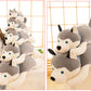 Husky plush toy down cotton pillow doll creative large doll pillow soft husky dog