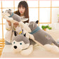 Husky plush toy down cotton pillow doll creative large doll pillow soft husky dog
