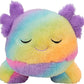 Russ Rainbow Axolotl Plush - 18-Inch Salamander Toy, Polyester, Colorful Rainbow Design, Model RBCR00195