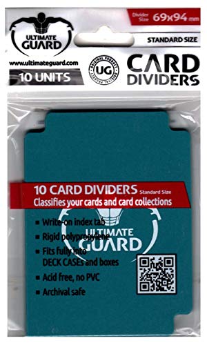 Ultimate Guard Divider Protective Card Sleeves (10 Piece), Light Petrol