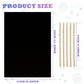 Gersoniel 100 Pieces Scratch Paper Art Set Craft Kits Black Coated Scratchboard Black Scratch Off Paper with Wooden Stylus for V
