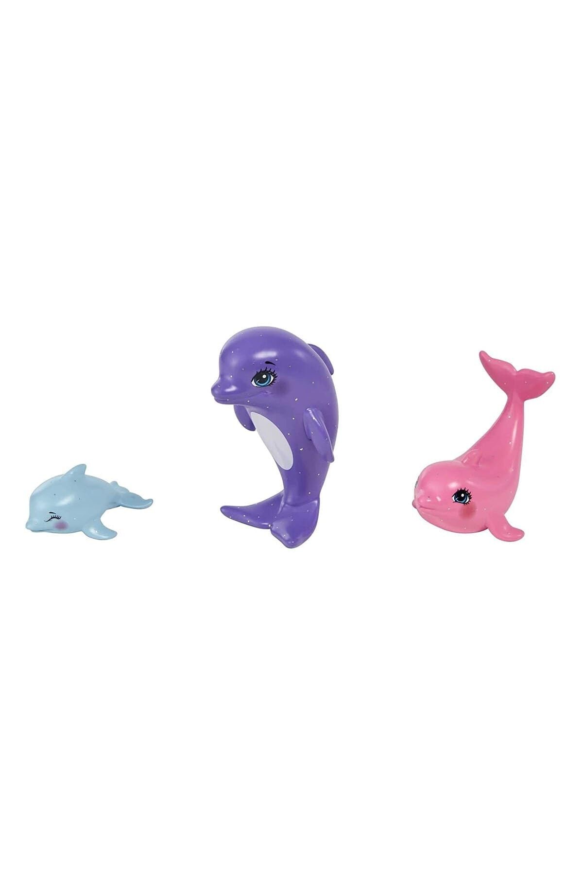 Enchantimals Family Set With Dorinda Dolphin Small Doll & 3 Animal Sibling Figures, Ocean Kingdom Toy Collection