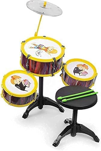 Aasa Musical Drum Sets For Kids 3 6 Years Old Drum Toys Instruments With 3 Drums, And 2 Drumsticks (Multicolor)