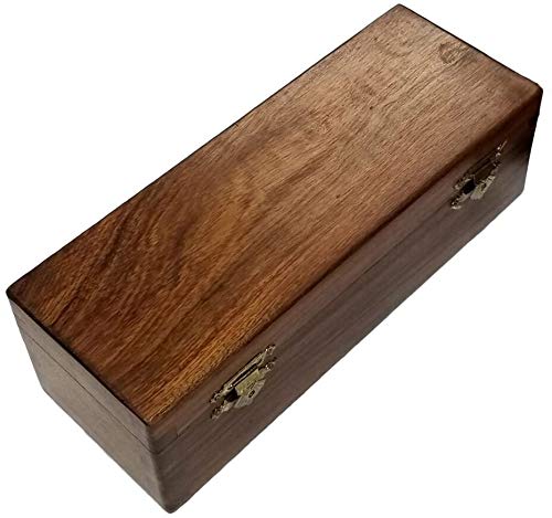 Marion Domino Double Six White Jumbo Tournament Professional Size With Spinners In Dovetail Sheesham Wood Box.