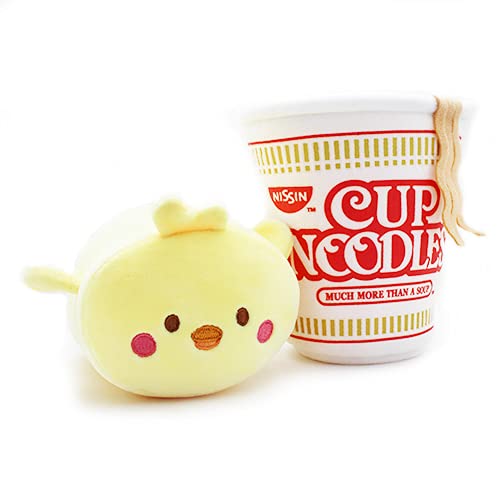 Anirollz Stuffed Animal Plush Toy - Official Nissin Cup Noodle Roll Blanket Outfitz Doll |Soft, Squishy, Warm, Cute, Comfort, Safe| Pillow With Chicken - Birthday Decorations Gift 6' Chickiroll