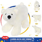 Glow Guards Musical Light up Polar Bear Stuffed Animal Singing Soft Plush Toy with LED Night Lights Nursery Songs Glow Bedtime P