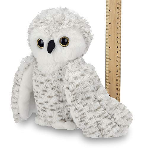 Bearington Owlfred Plush Stuffed Animal White Snowy Owl, 11 Inches