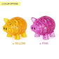 Btyyihex 3D Crystal Pig Puzzle, Functions As A Piggy Bank, Crystal Puzzle Brainteasers For Puzzlers Ages 16 And Up, 94Pcs (Pink)