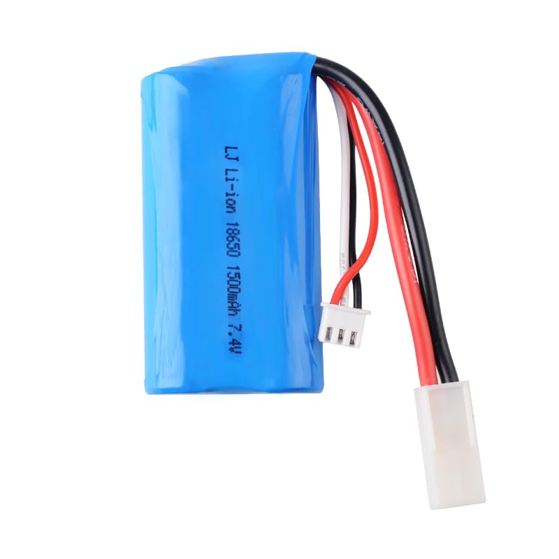 2 pcs 7.4V 1500Mah 15C Li-on Battery with EL-2P Plug for Feilun FT009 UDI009 UDI902 UDI002 AA102 Remote Control Boat Spare Parts