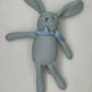 FLUFFYFUN 100% Organic Cotton Baby Toys Blue Bunny Rabbit Stuffed Animals for Newborn 7.1