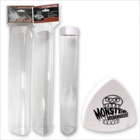Playmat Tube - Monster Protectors Prism-Shaped Play Mat Tube (White)- Won'T Roll Off Surface And Easy In And Out Design
