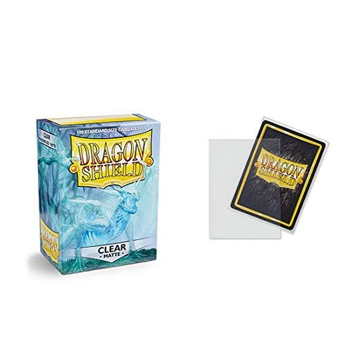 Dragon Shield Card Sleeve, Matte, Clear, 100Ct (Polypropylene), For 63X88 Mm Cards, Superior Handling, Pvc-Free, Archival Safe,