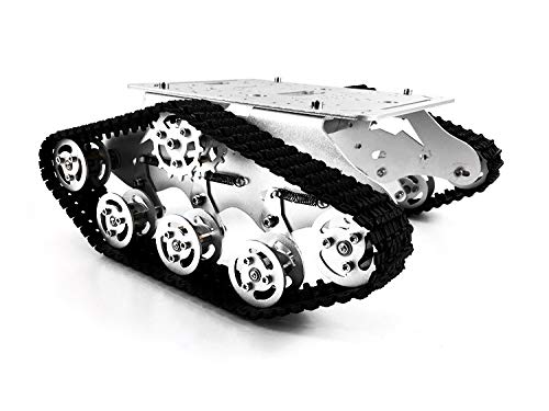 Swaytail Processional Ts300 Shock Absorption Robot Tank Chassis With Suspension Supporting Holder For Arduino Raspberry Pie, Rc Tracked Model With 2Pcs Dc Encoder Motor For Steam Teaching