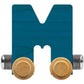Maple Landmark NameTrains Bright Letter Car M - Wood, Blue, Model 10013B, Made in USA