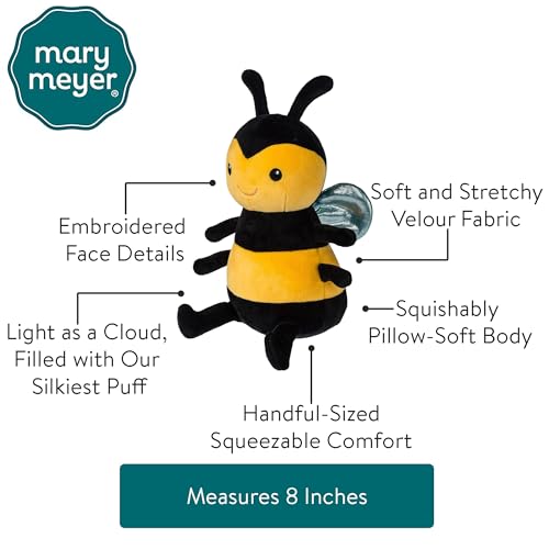 Mary Meyer Stuffed Animal Smootheez Pillow-Soft Toy, 8-Inches, Bee