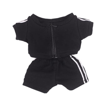 Niannyyhouse Sportswear Uniforms 7.8'(20Cm) Plush Doll Stuffed Figures Toys Clothes (Black)