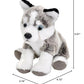 Wild Republic Pocketkins Eco Husky, Stuffed Animal, 5 Inches, Plush Toy, Made From Recycled Materials, Eco Friendly