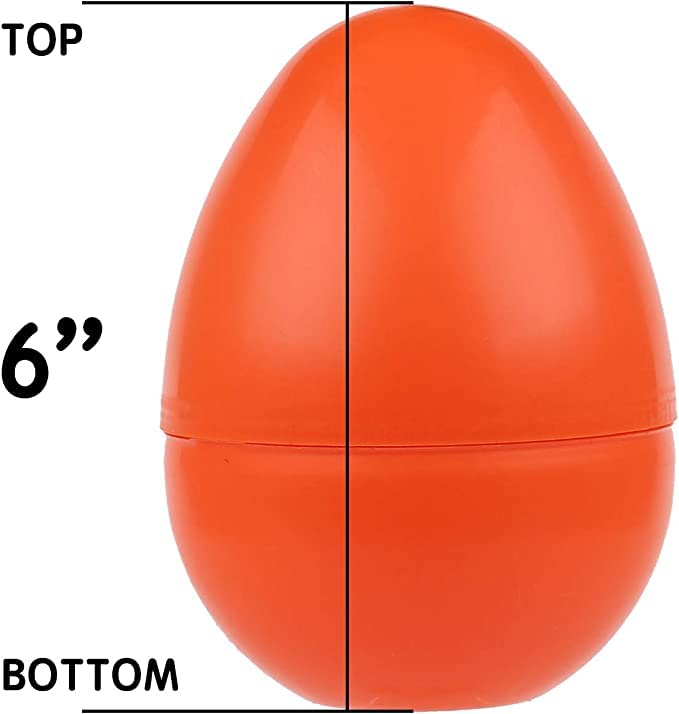 Newbea 12 Pcs Jumbo Easter Eggs, Fillable Plastic Easter Eggs Bright Color For Easter Hunt Party Supplies, Large Enough To Fill