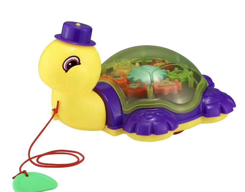 Vidhyapati Pull Along Trutle Toy for Kids String Attached | Early Development Activity Toys | Toddlers Toy for Age 1 Year and Ab