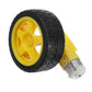 SP Electron BO Motor Single Shaft and Wheels Smart Car Robot Gear Motor for Arduino, 65MM Wheel (Combo of 1 Set)