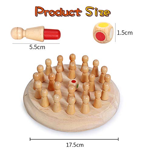 Wooden Memory Match Stick Chess Game, Color Memory Chess, Funny Block Board Game, Parent-Child Interaction Toy, Educational Inte