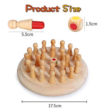 Wooden Memory Match Stick Chess Game, Color Memory Chess, Funny Block Board Game, Parent-Child Interaction Toy, Educational Inte