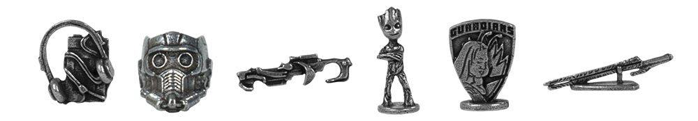 USAOPOLY Guardians of the Galaxy Vol. 2 Monopoly Game - Plastic, Pack 1, White, Model MN011-466