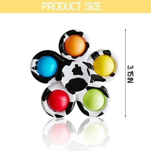 20 Pcs Pop Bubble Fidget Spinners For Party Favors, Hand Fidget Bulk Toys For Classroom Prizes, Halloween Christmas Valentine Gi