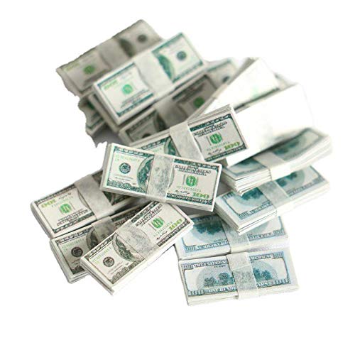 1:12 Dollhouse Miniature Scene Model Mini 150 Pieces Dollar Bills Set (Multicolored)