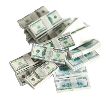 1:12 Dollhouse Miniature Scene Model Mini 150 Pieces Dollar Bills Set (Multicolored)