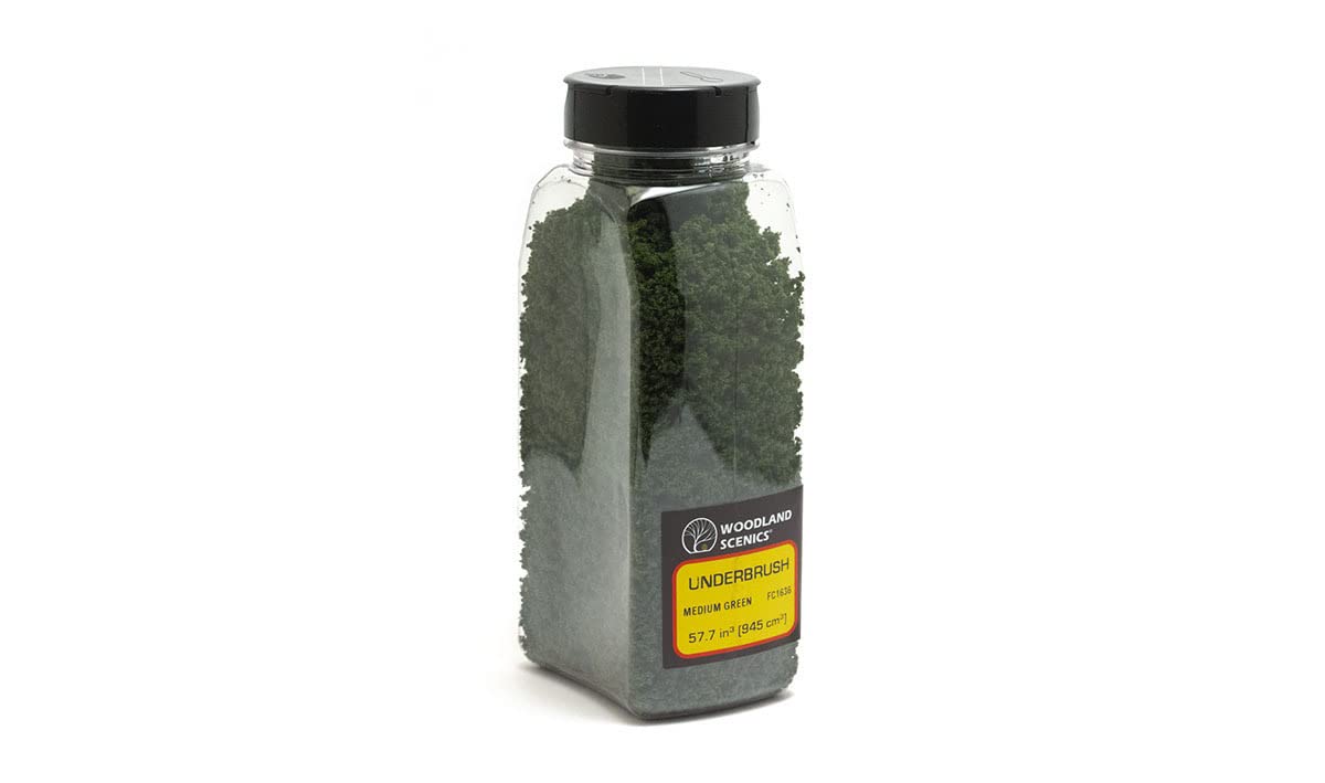 Medium Green Underbrush Clump-Foliage (32 Oz. Shaker) Woodland Scenics