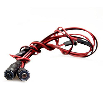 MOHERO 2 LEDs Angel Eyes & Demon Eyes LED Light Headlights for 1/10 RC Model Crawler Cars Headlamps (Blue+White, 10mm)