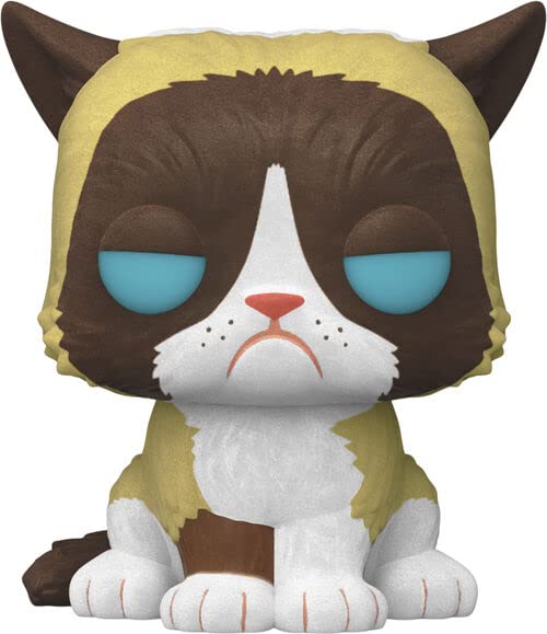 Funko Pop Grumpy Cat (Flocked) 60 – Exclusive Vinyl Figure, 9cm, Multicolor