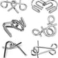 DIKUJI ENTERPRISE 16 Pcs Brain Teasers Metal Wire Puzzle Toys for Gifts, Party Favors, Prizes, Disentanglement Puzzle Unlock Int