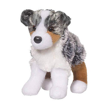 Douglas Australian Shepherd Dog Plush Stuffed Animal - Gray/White/Tan, 8 Long, Soft Toy for Kids and Collectors