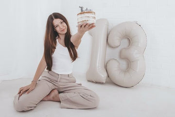 13 Balloon Number, Cream White Number 13Th 31Th Birthday Balloons 40 Inch, 13 Or 31 Years Old Cream White Birthday Decorations F